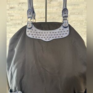 Rebecca Minkoff Nylon and leather Studded Tote.